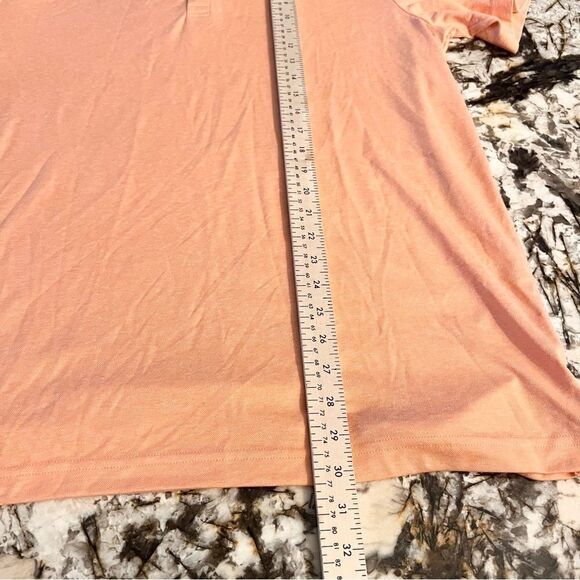 Travis Mathew Polo Shirt Mens Size XL Polyester Orange Heather Short Sleeve - Picture 2 of 7
